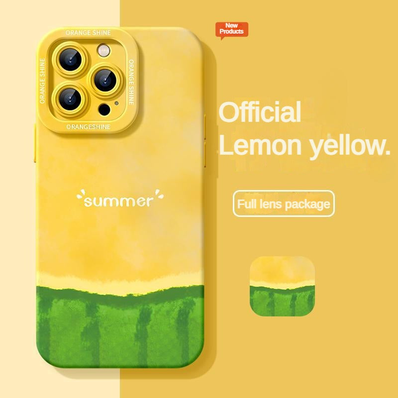 Summer fresh watermelon printed silicone phone case for iPhone