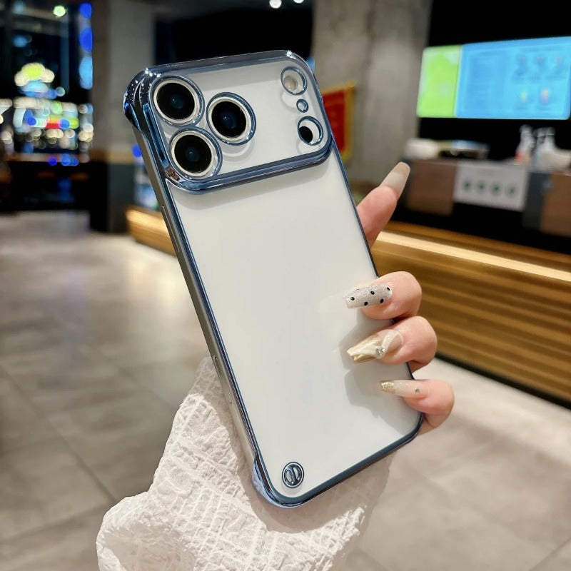 Ultra Thin Plating Frameless Glossy Phone Case For iPhone