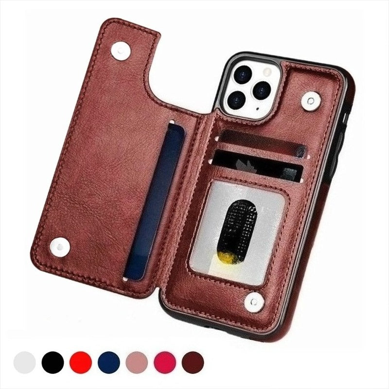Luxury PU Leather Wallet Case For iPhone 