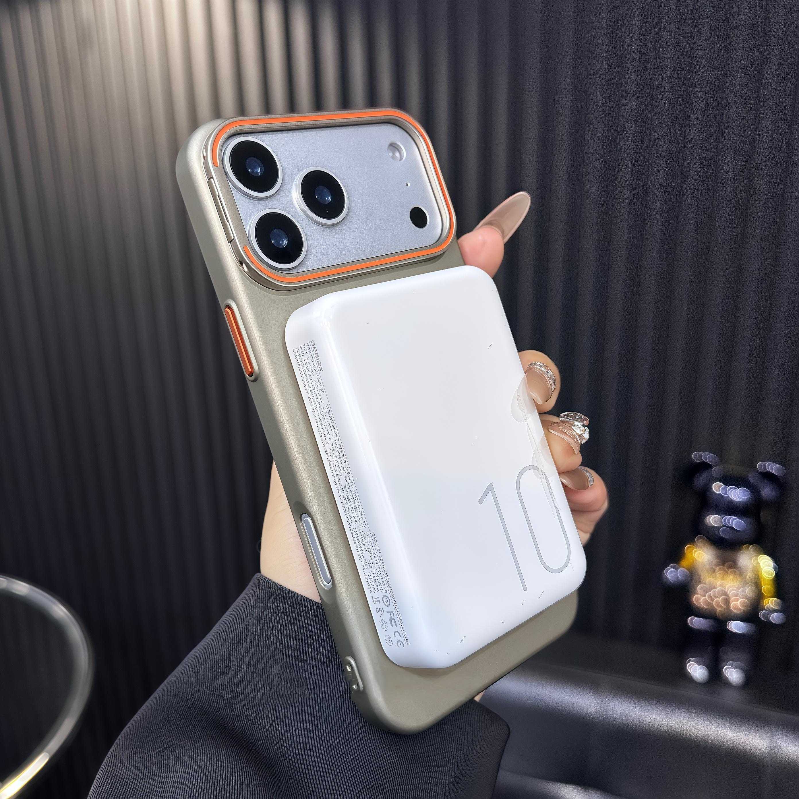 Gold-plated fine-ring magnetic case for iPhone