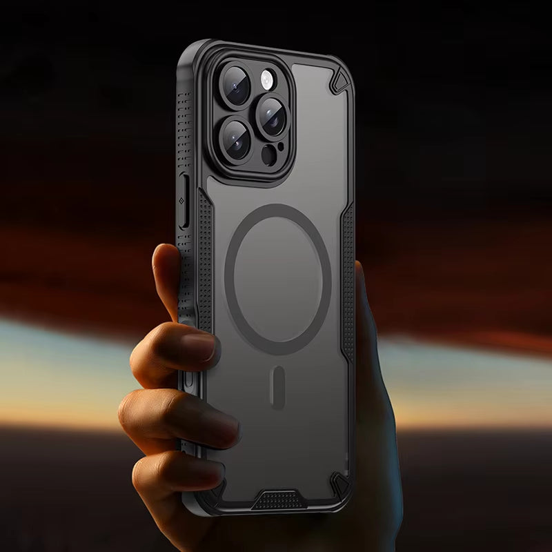 All inclusive waterproof frosted magnetic phone case for iPhone