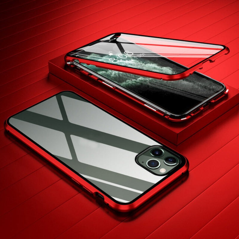 Double Tempered Glass 360° Magnetic Case For iPhone