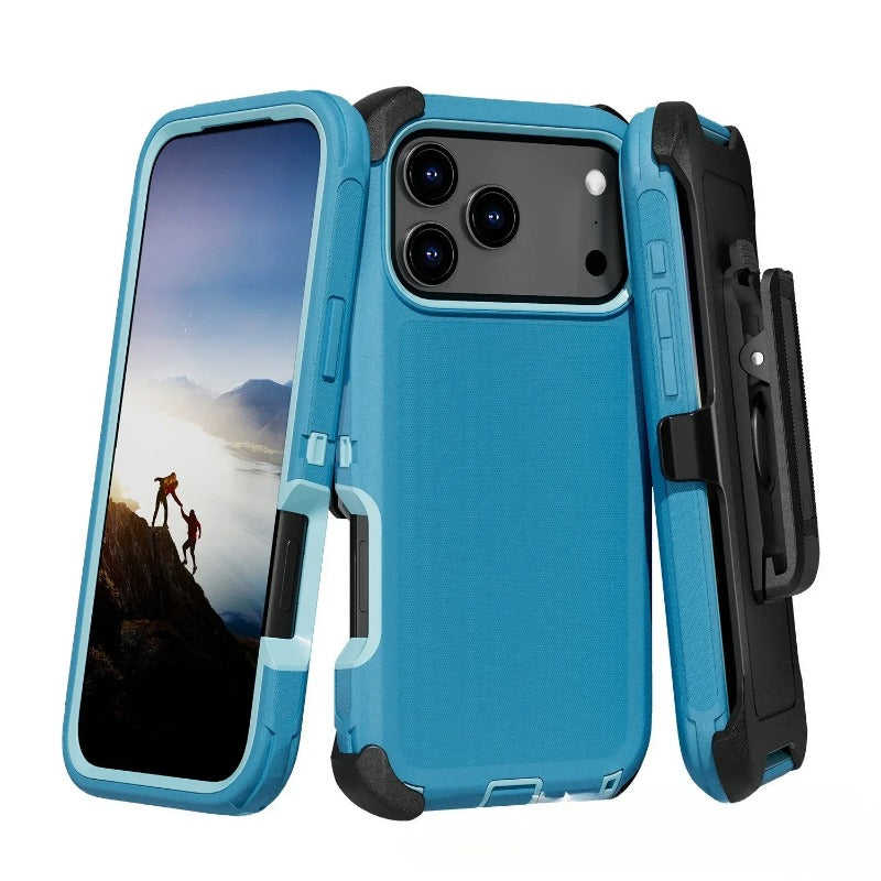 3 in 1 Shockproof Phone Case For iPhone  Case  Belt Clip Cover