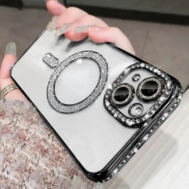 New crystal diamond transparent phone case for iPhone