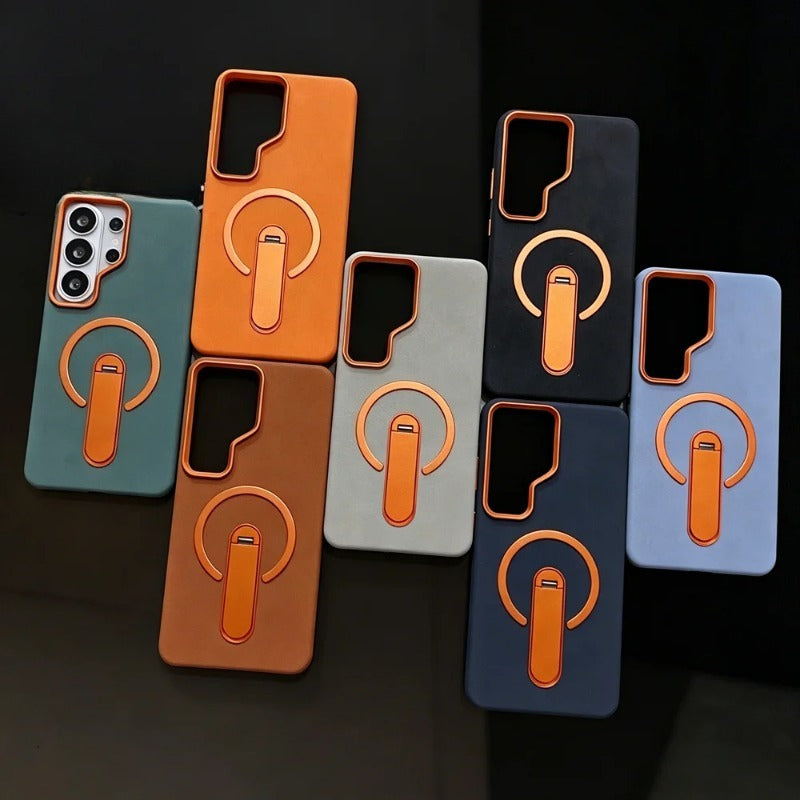 Invisible Stand Magnetic Charging Shockproof Phone Case for Samsung