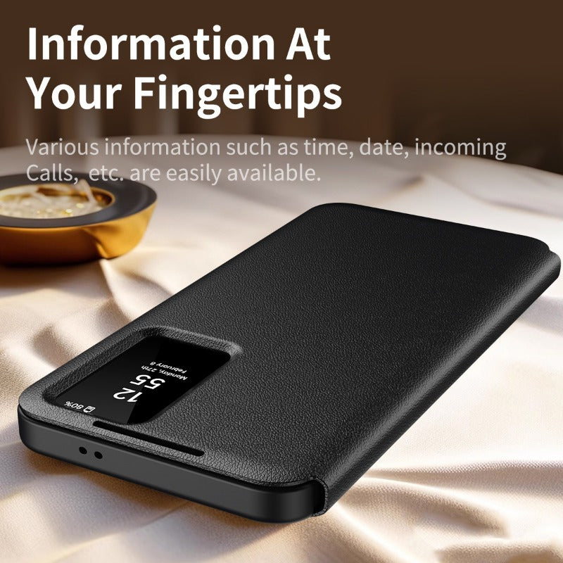 New smart window card insertion phone case for Samsung