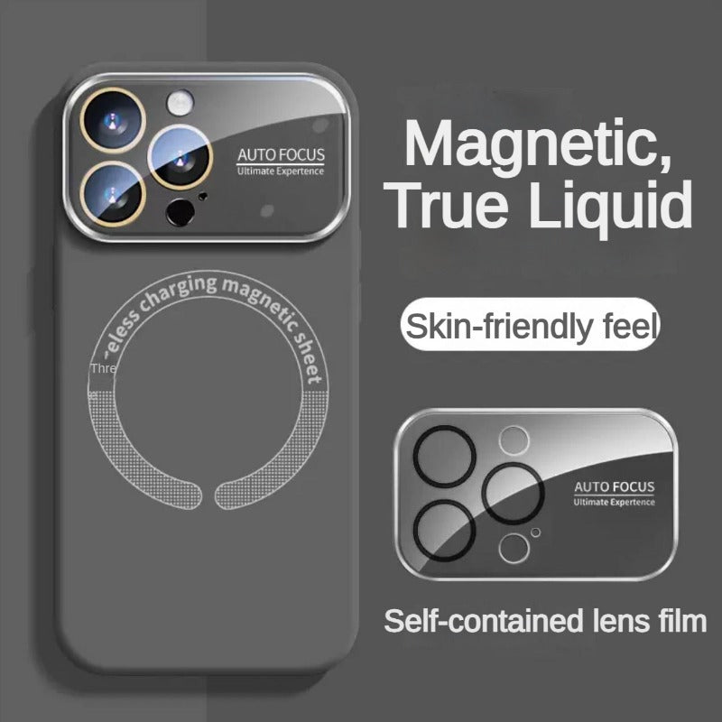 Large window liquid silicone phone case suitable for iPhone