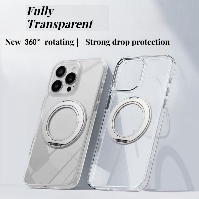 Simple Transparent Rotating Magnetic Phone Case