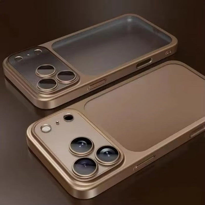 Luxury Plating Matte Hard Phone Case for iPhone Camera Lens Film Protector Frosted Shockproof Cover