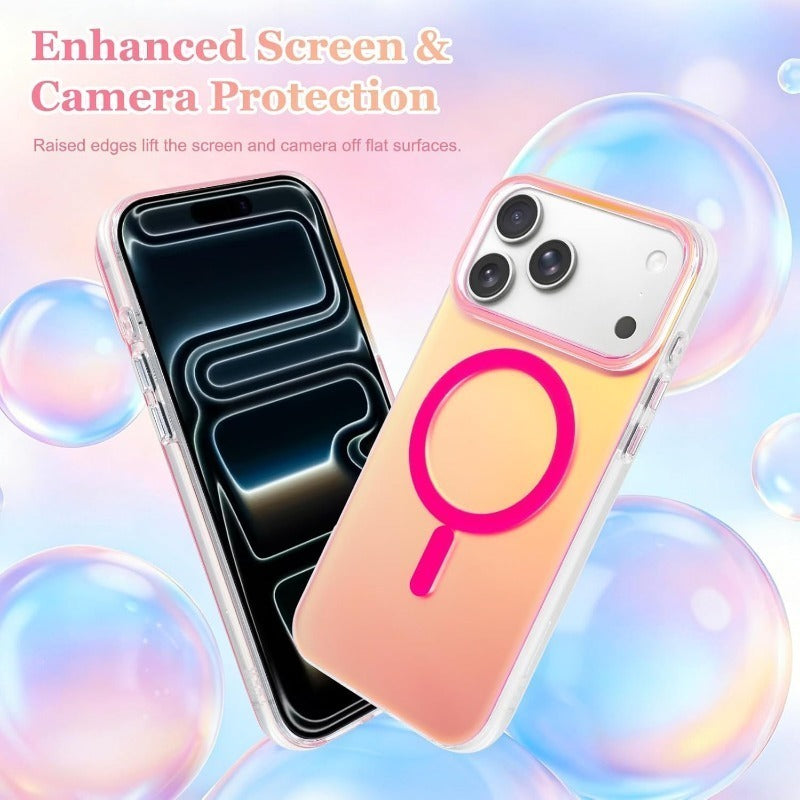 Designed for Iphone  Case - Iridescent Magnetic Cute Phone Cover