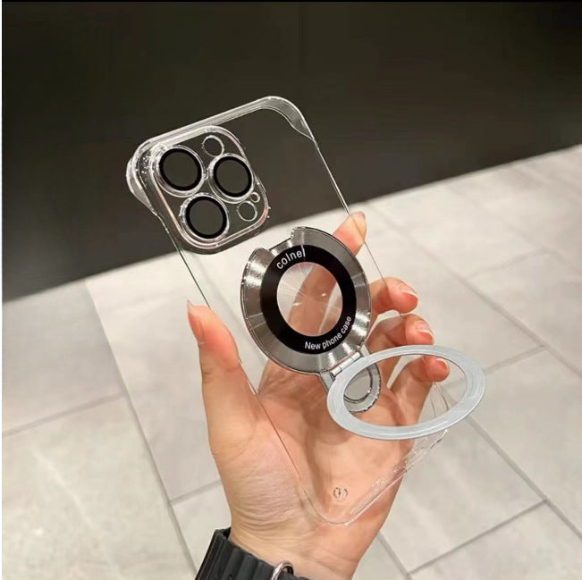 High transparency frameless label holder phone case for iPhone