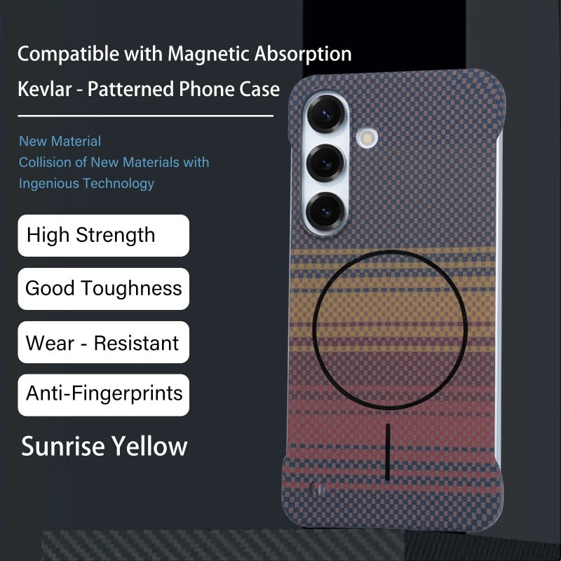 Half pack ultra-thin frameless carbon fiber phone case for Samsung