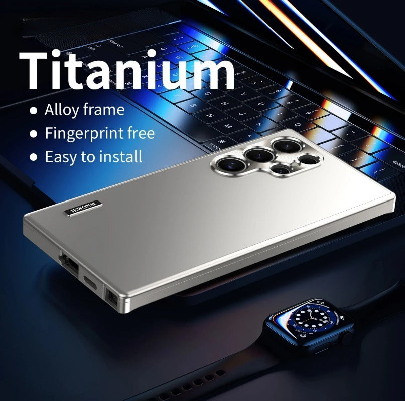 magnetic aluminum alloy frame sturdy and shockproof plastic back cover protective case for Samsung