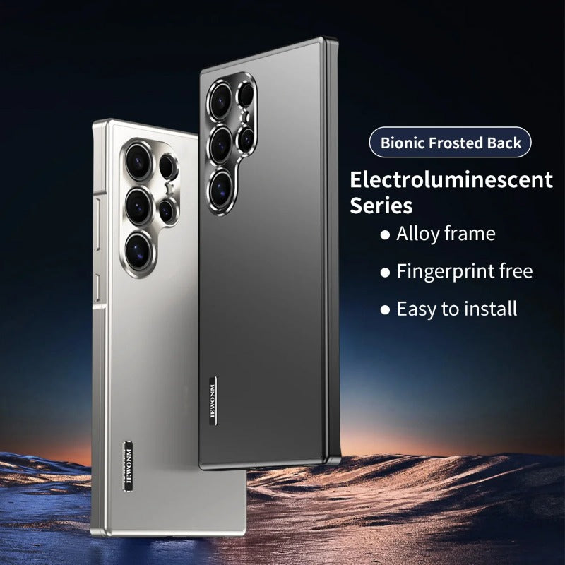 magnetic aluminum alloy frame sturdy and shockproof plastic back cover protective case for Samsung