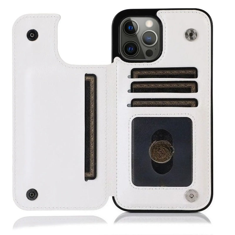 Luxury PU Leather Wallet Case For iPhone 
