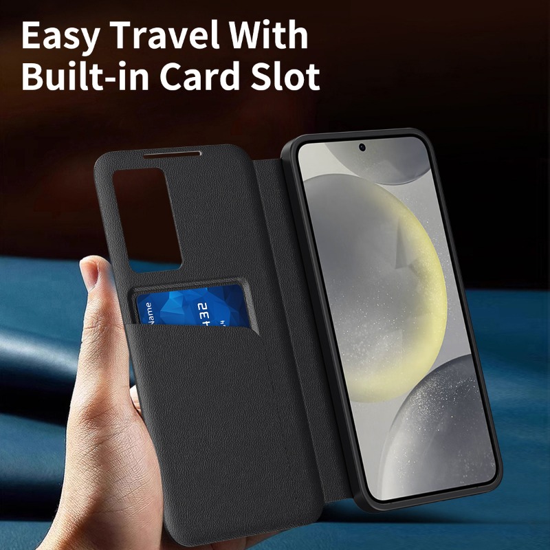 New smart window card insertion phone case for Samsung