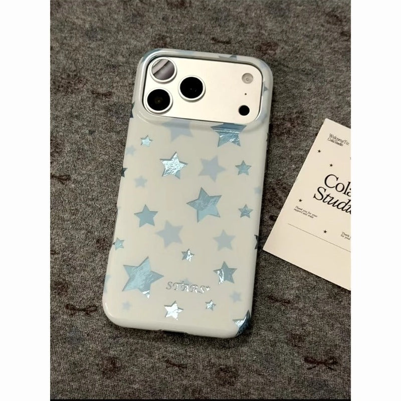 Gilded Blue Star Phone Case for iPhone