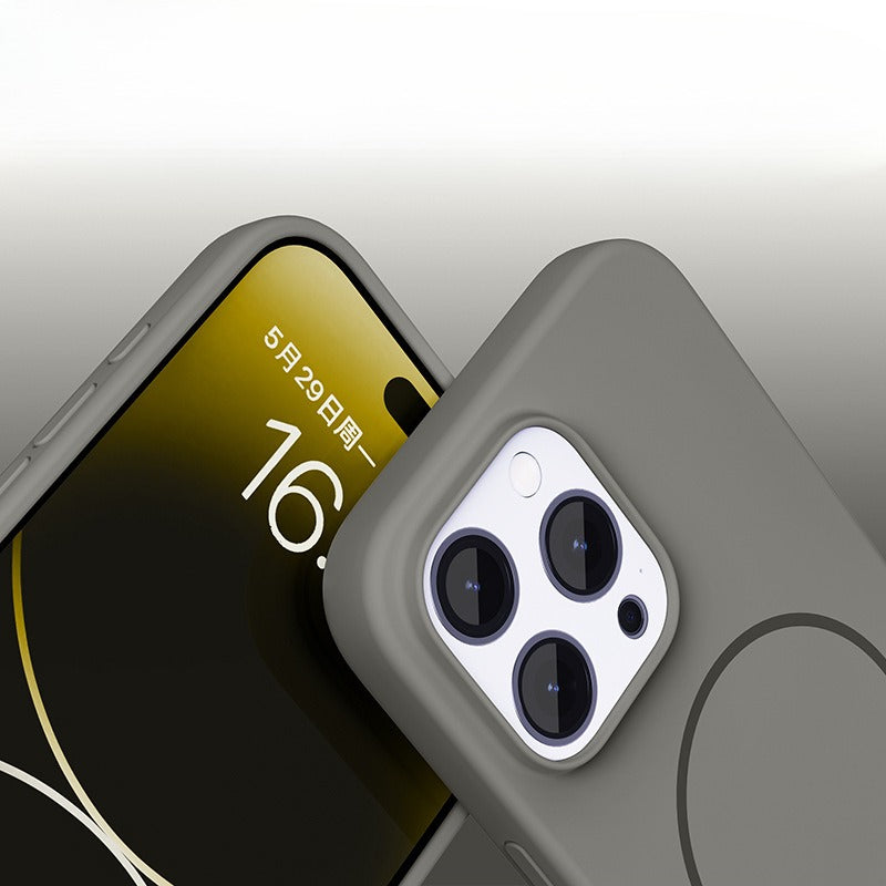 Rotating silicone rope liquid silicone phone case suitable for iPhone