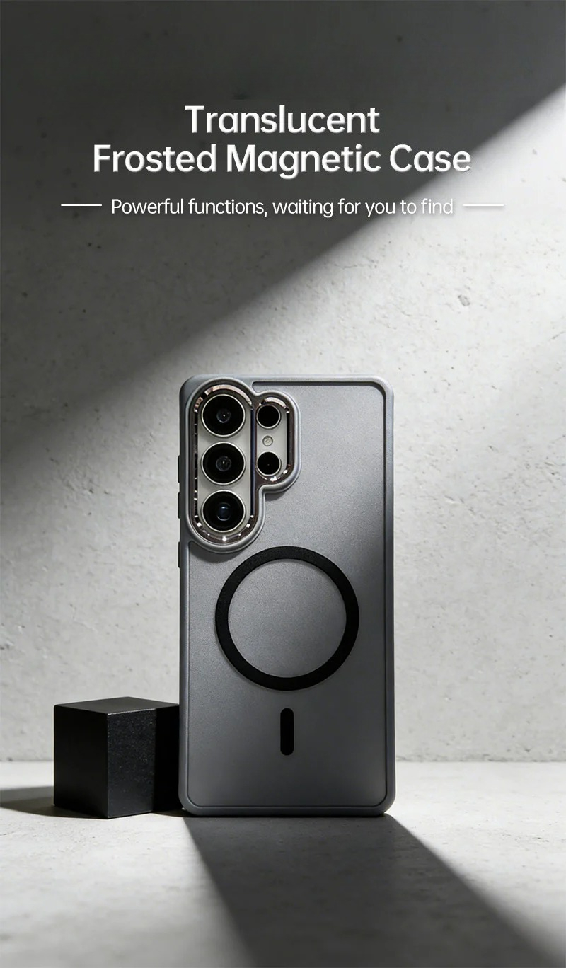 CASESUN Translucent frosted magnetic case for Samsung Galaxy S26 Ultra with matte anti-fingerprint finish