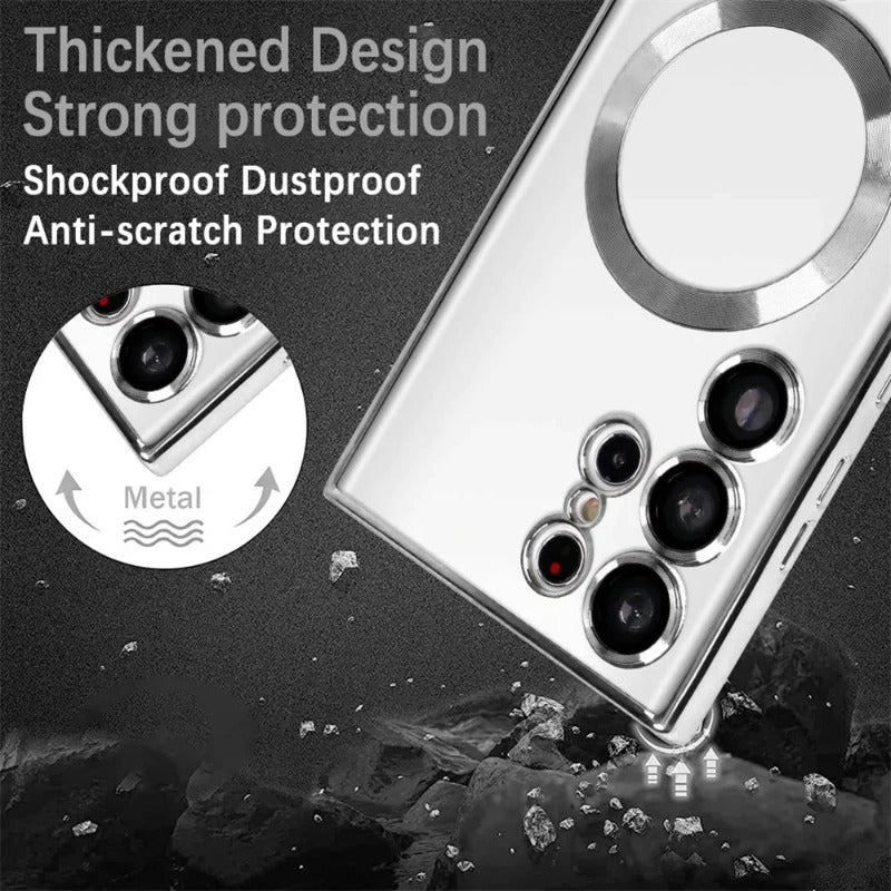 Luxury Transparent Plating Phone Case For Samsung