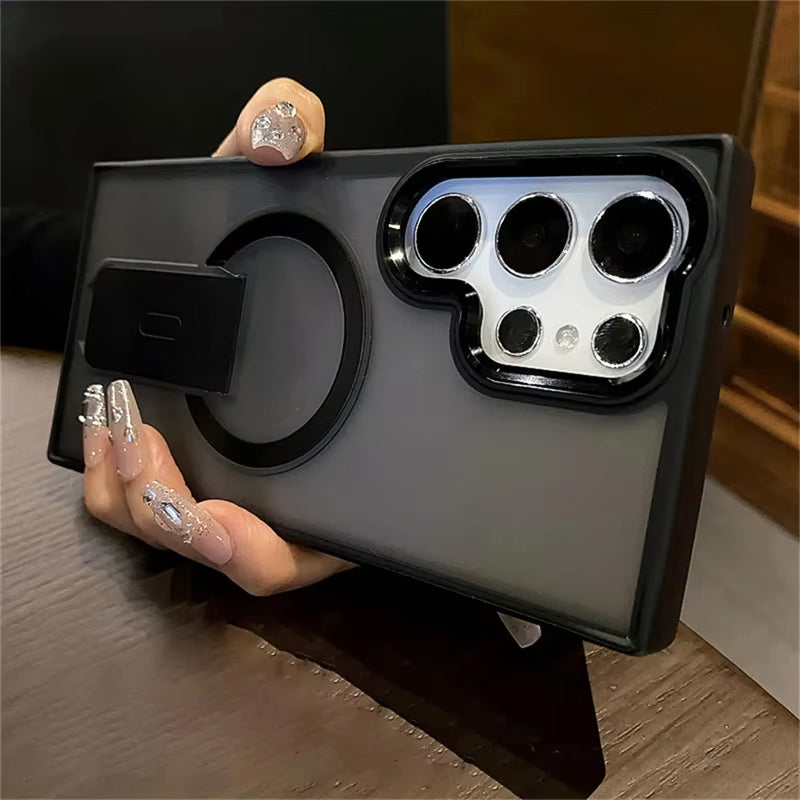 Multi functional folding stand phone case for Samsung