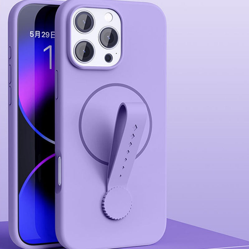 Rotating silicone rope liquid silicone phone case suitable for iPhone