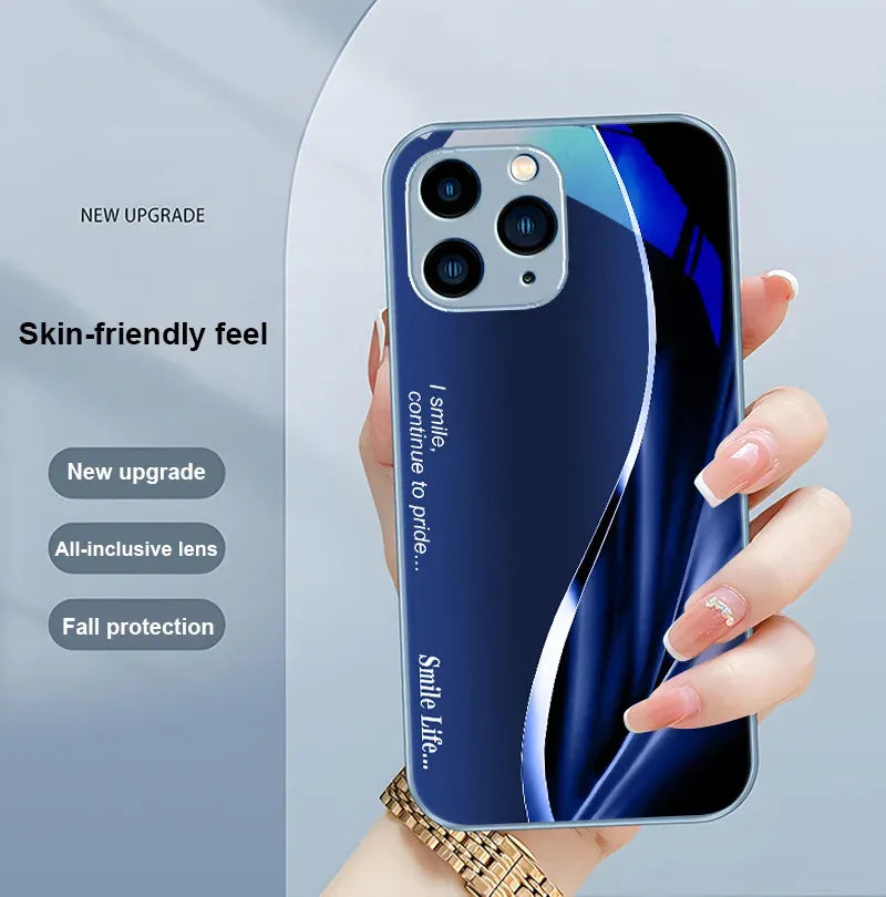 Electroplating colorful flowing light simple phone case for iPhone