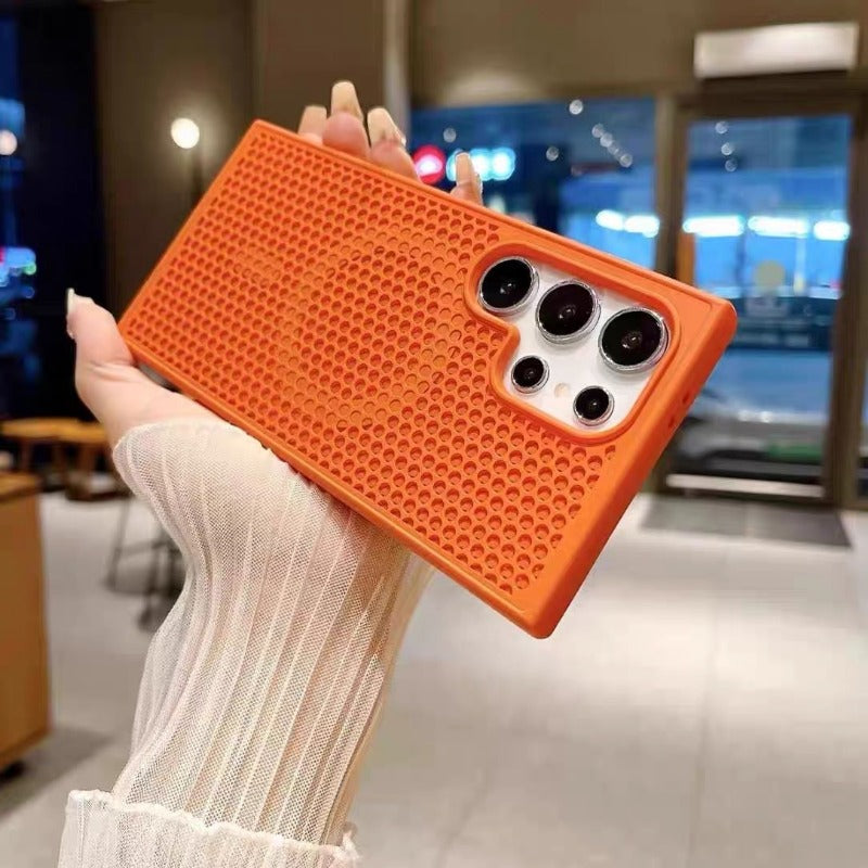Breathable, shockproof, heat-dissipating magnetic phone case for Samsung