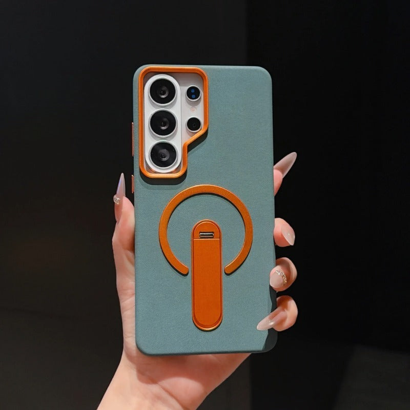 Invisible Stand Magnetic Charging Shockproof Phone Case for Samsung