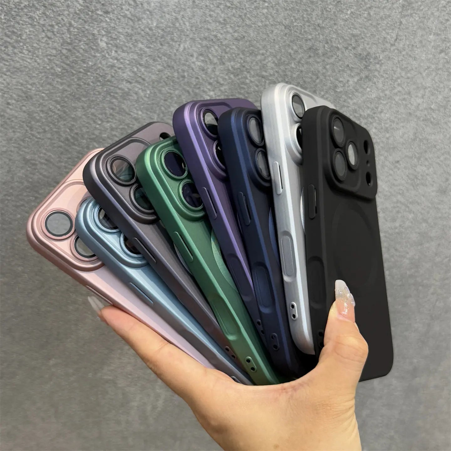 Luxury Matte Metallic Sheen Magnetic Case For iPhone