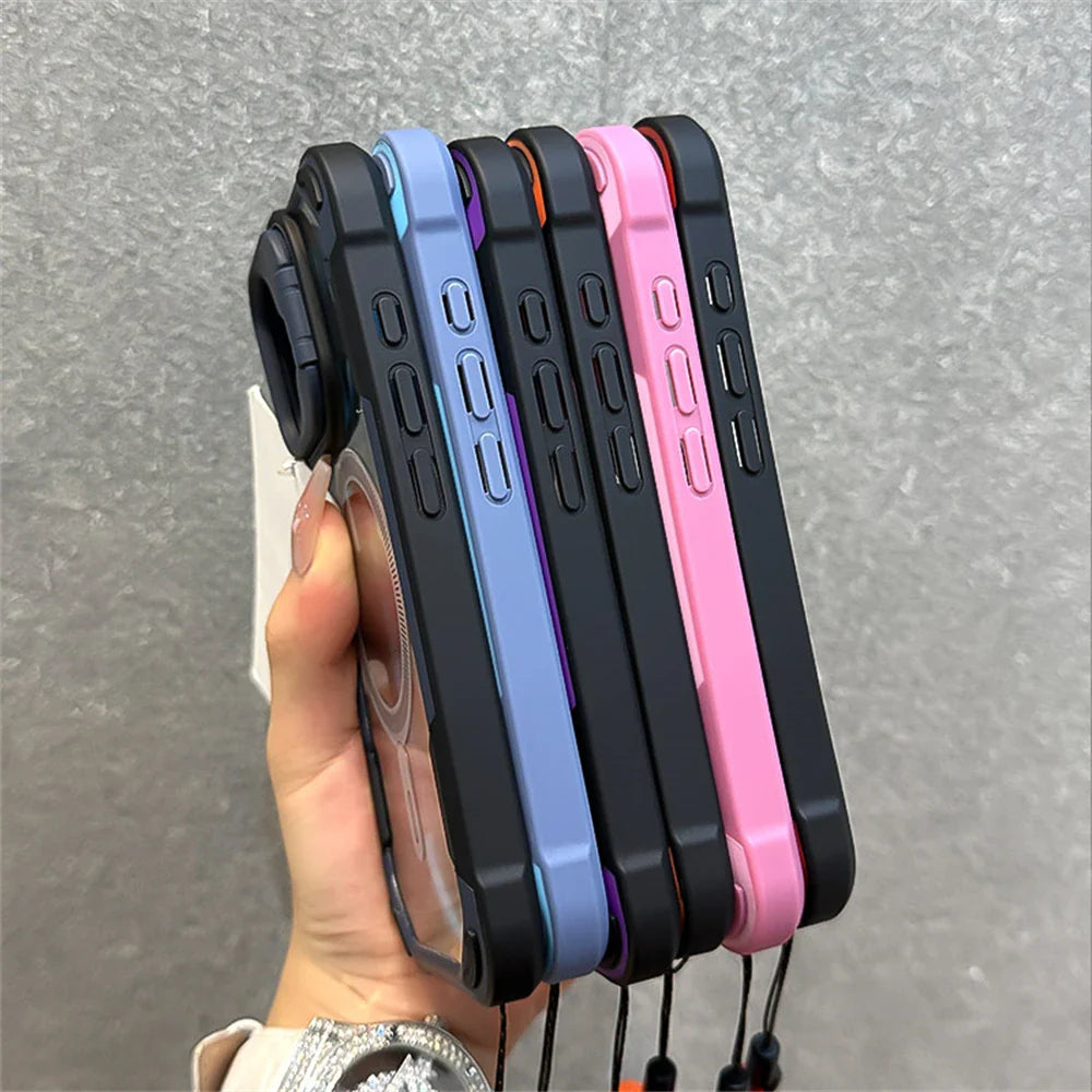 Armor Candy Color Wrist Strap Case For iPhone