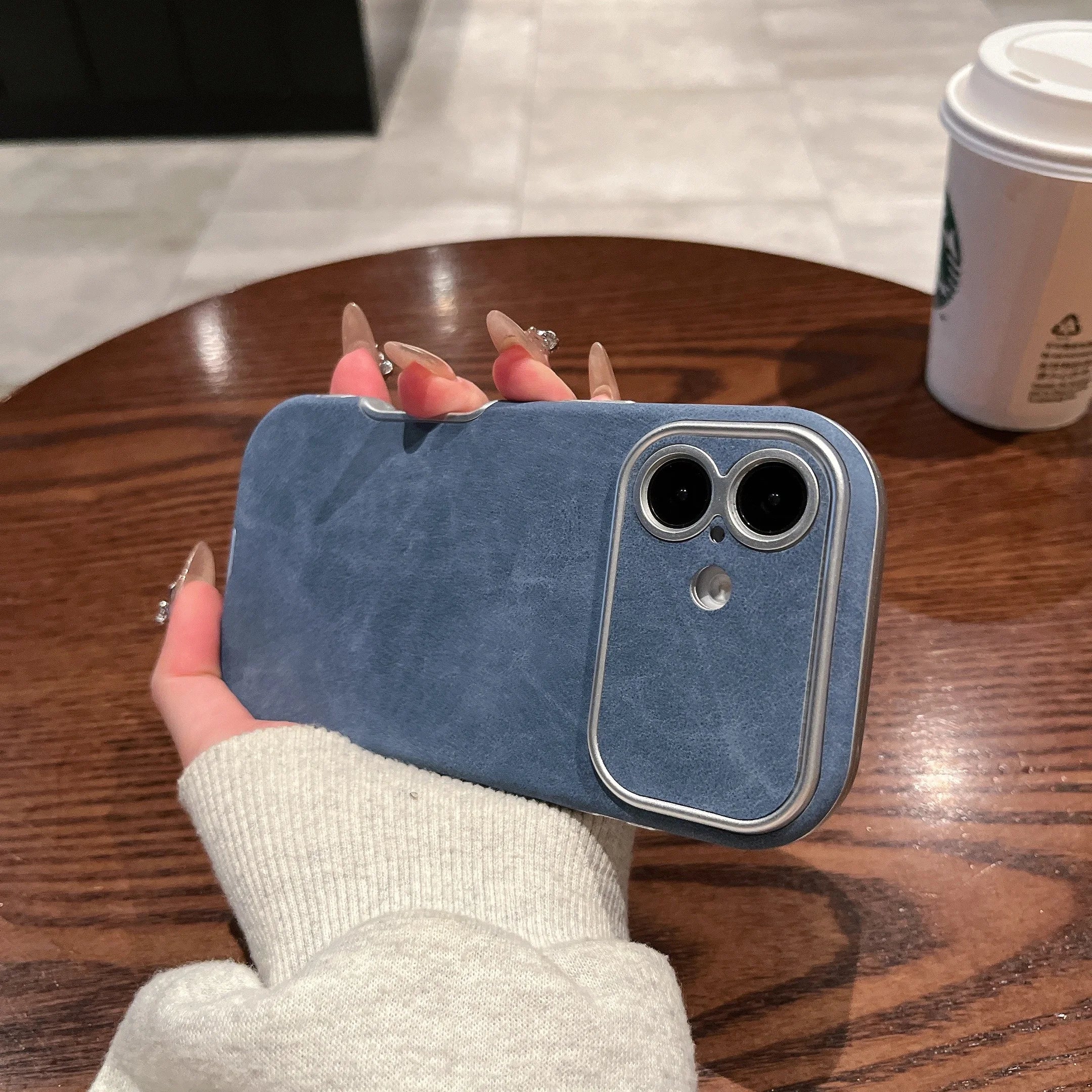 Autumn Winter Dirt-resistant Suede Fur Leather Case For iPhone