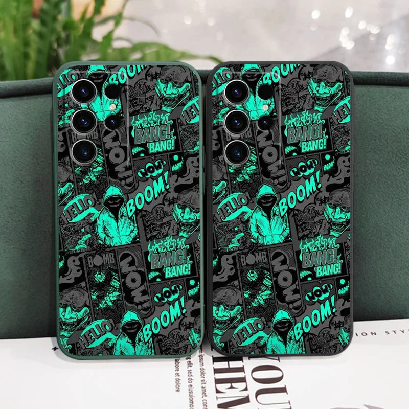 Blackened Clown Phone Case For Samsung