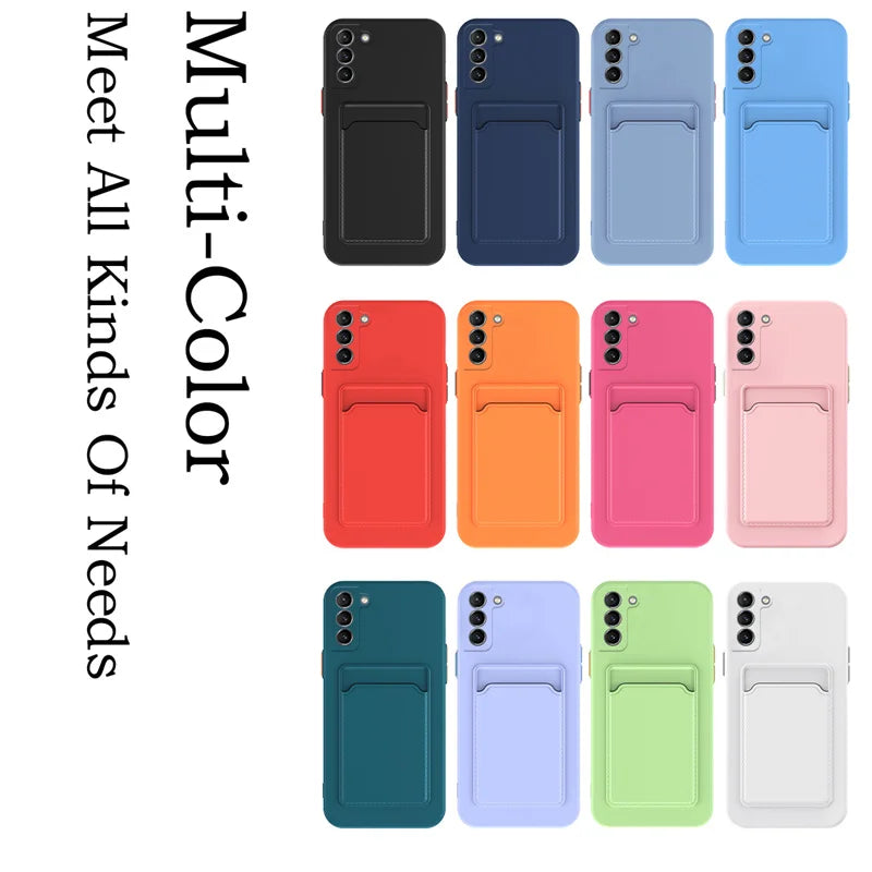 Card Bag Silicone Case For Samsung