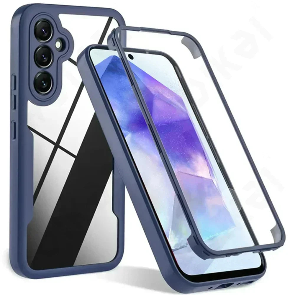 2025 new fully shockproof silicone screen protector phone case suitable for Samsung