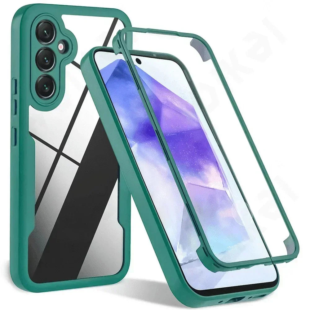 2025 new fully shockproof silicone screen protector phone case suitable for Samsung