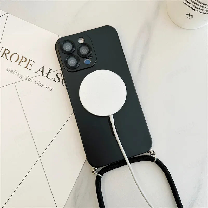 Crossbody Lanyard Magnetic Case For iPhone