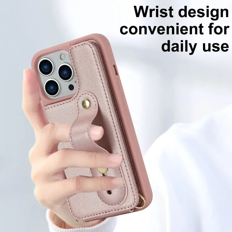 Crossbody Strap Wallet Phone CaseCard Slot Holder Lanyard Leather Cover  for IPhone