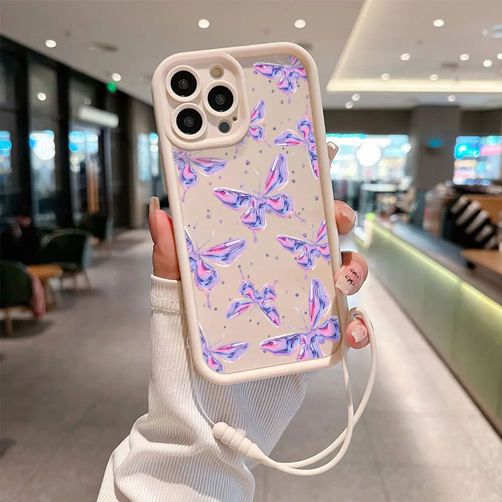 Cute Retro 3D Butterfly Case For iPhone