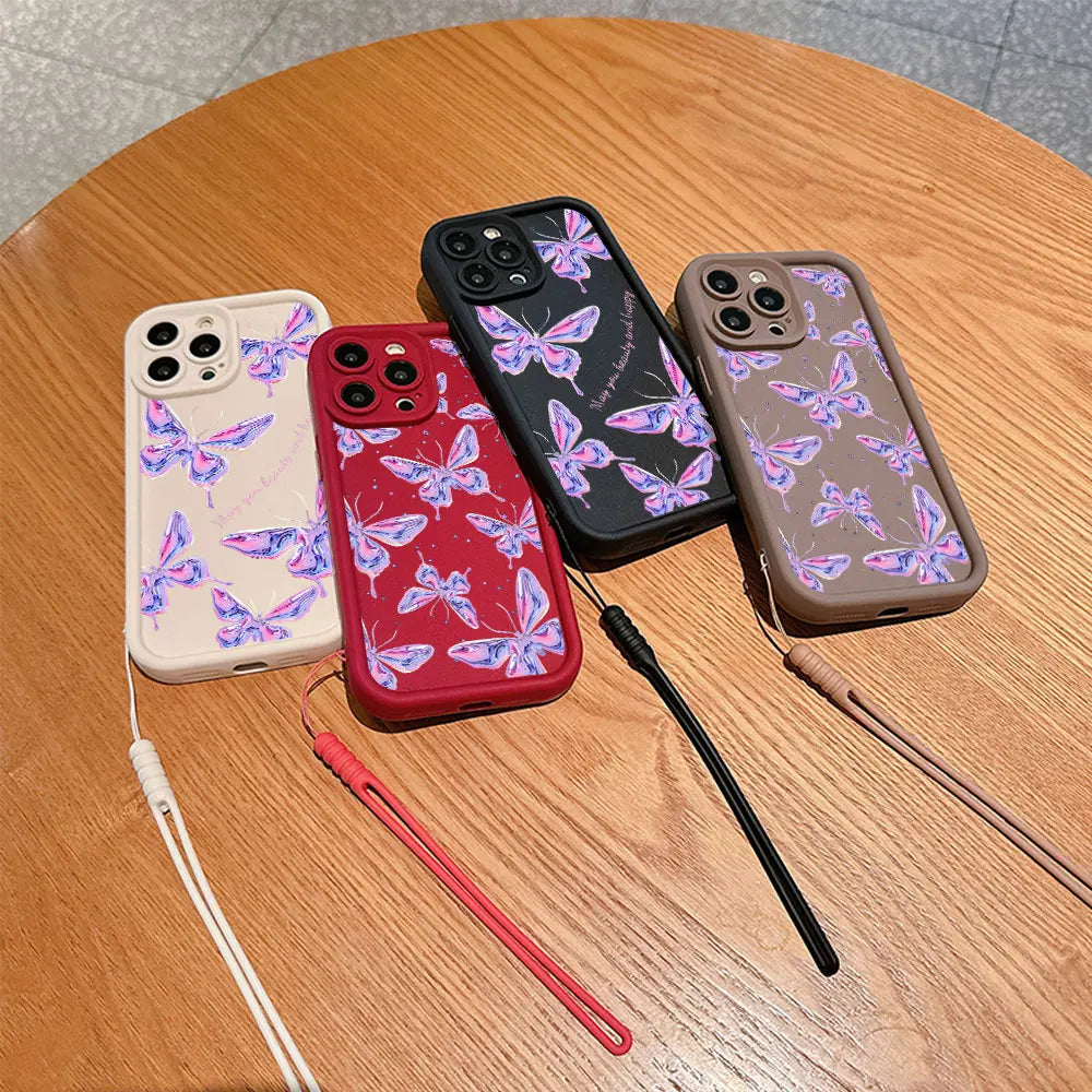 Cute Retro 3D Butterfly Case For iPhone