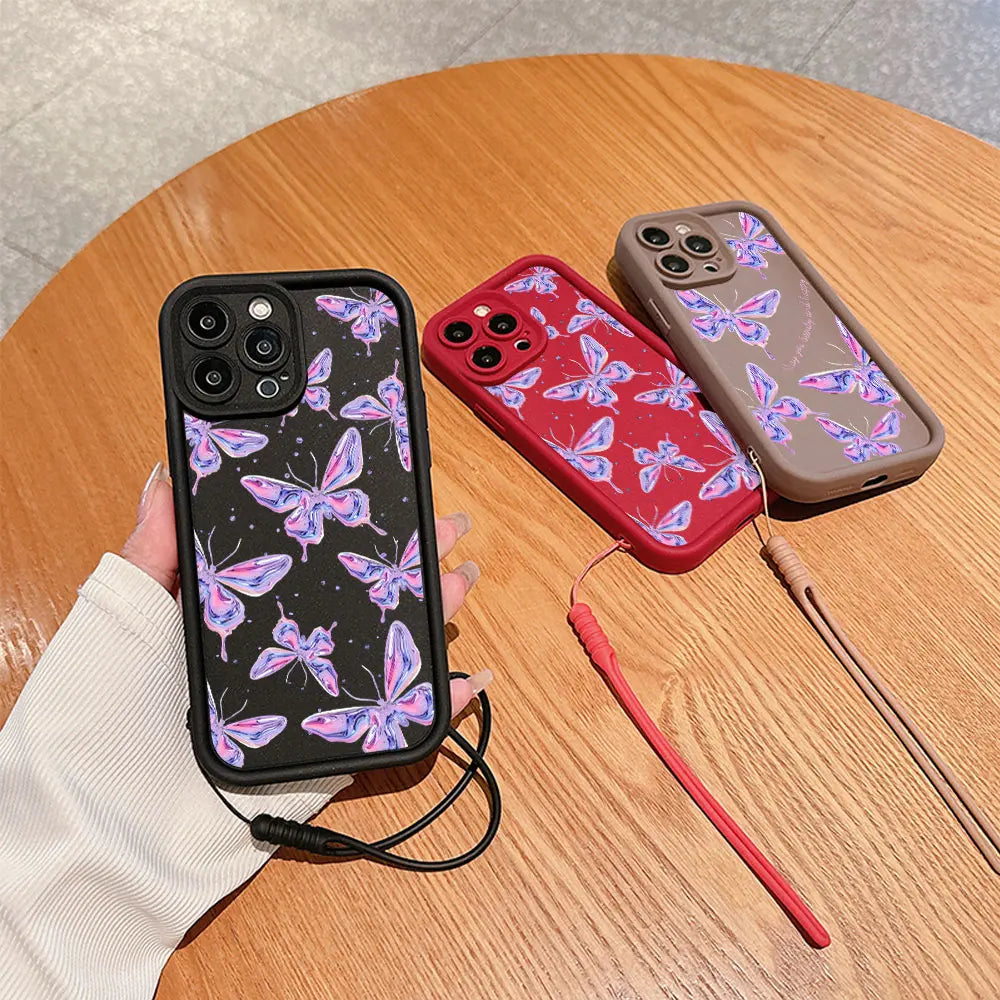 Cute Retro 3D Butterfly Case For iPhone