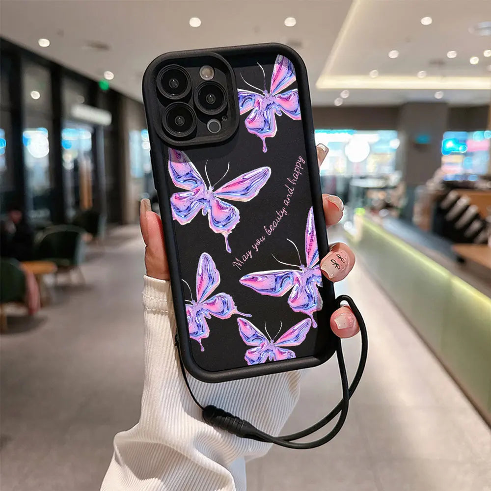 Cute Retro 3D Butterfly Case For iPhone