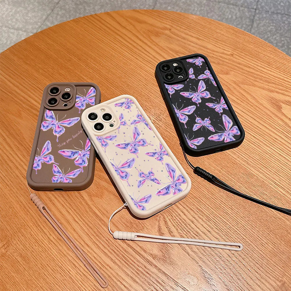 Cute Retro 3D Butterfly Case For iPhone