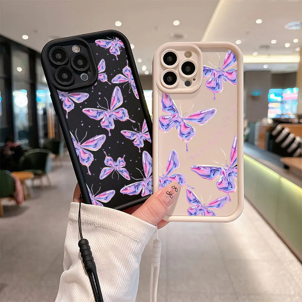 Cute Retro 3D Butterfly Case For iPhone