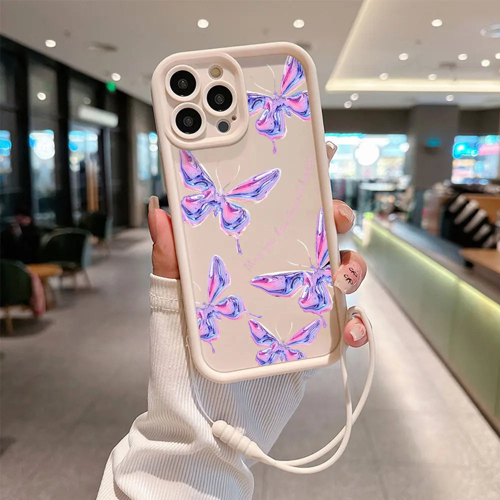Cute Retro 3D Butterfly Case For iPhone