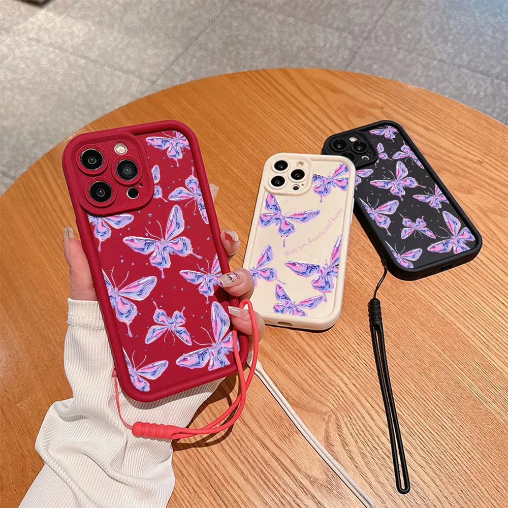 Cute Retro 3D Butterfly Case For iPhone
