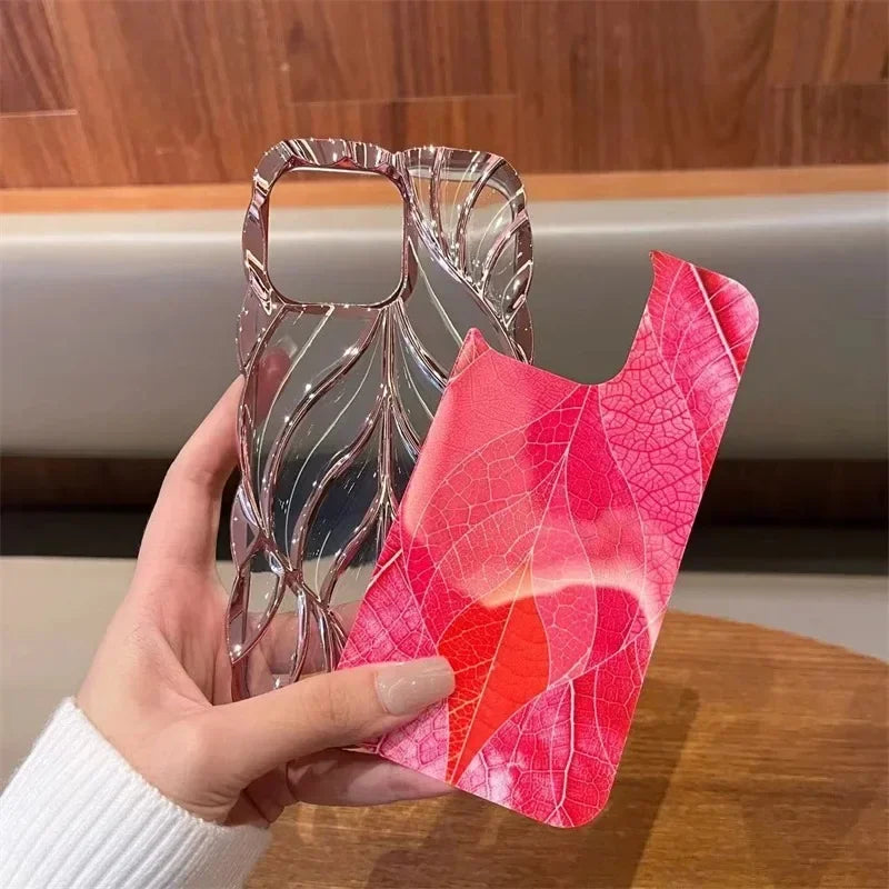 Fashion 3D Maple Leaf Colorful Case for iPhone