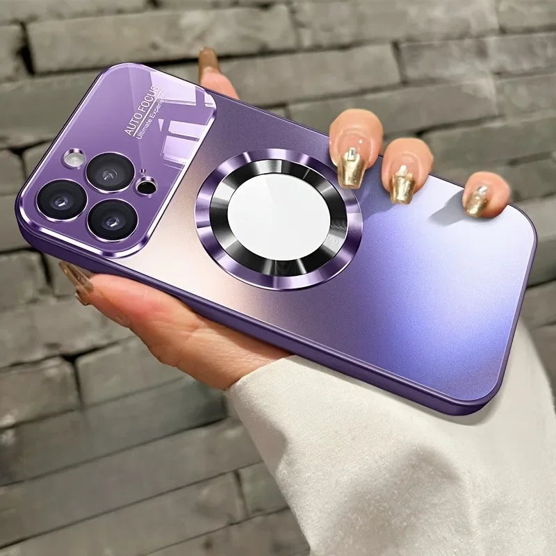 Fashion Large Window Matte Phone Case For iPhone