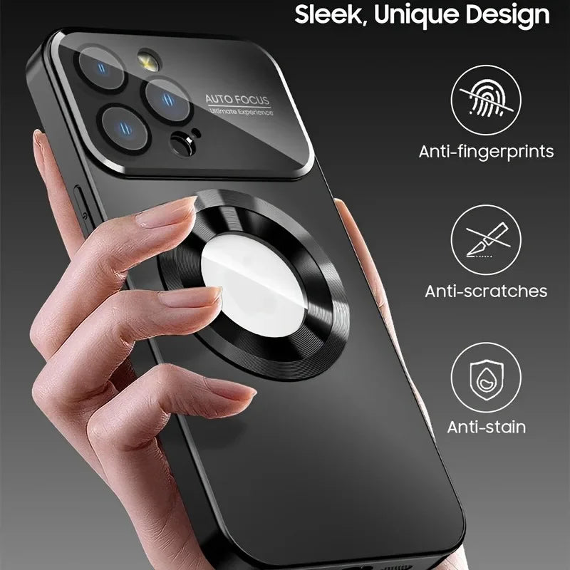 Fashion Large Window Matte Phone Case For iPhone