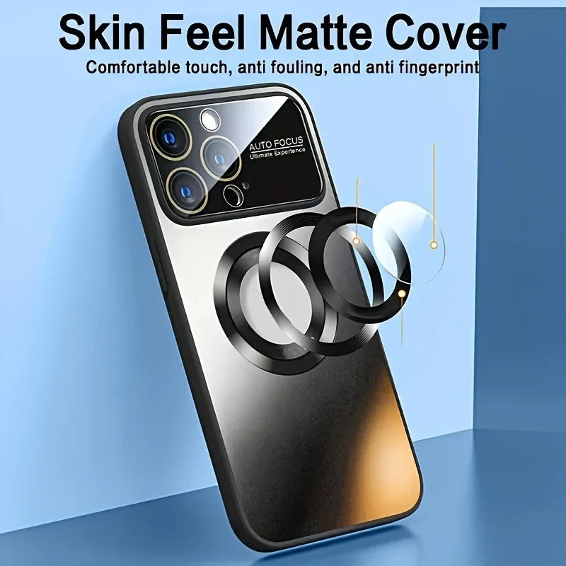 Fashion Large Window Matte Phone Case For iPhone